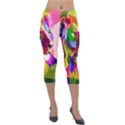 Animal Colorful Decoration Lion Lightweight Velour Capri Leggings  View1