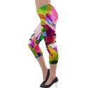 Animal Colorful Decoration Lion Lightweight Velour Capri Leggings  View3