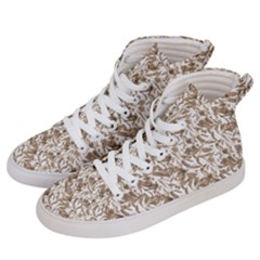 Leaves Texture Pattern Women s Hi-top Skate Sneakers by dflcprints