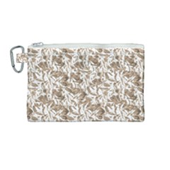 Leaves Texture Pattern Canvas Cosmetic Bag (medium) by dflcprints