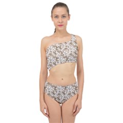 Leaves Texture Pattern Spliced Up Two Piece Swimsuit by dflcprints