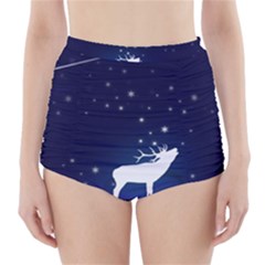 Design Painting Sky Moon Nature High-waisted Bikini Bottoms by Simbadda