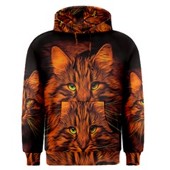 Cat Digiart Artistically Cute Men s Pullover Hoodie by Simbadda