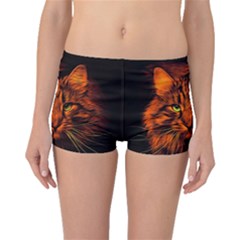 Cat Digiart Artistically Cute Boyleg Bikini Bottoms by Simbadda