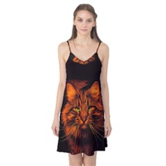 Cat Digiart Artistically Cute Camis Nightgown by Simbadda