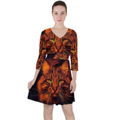 Cat Digiart Artistically Cute Ruffle Dress by Simbadda