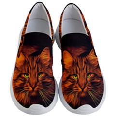 Cat Digiart Artistically Cute Women s Lightweight Slip Ons by Simbadda