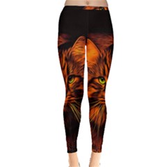 Cat Digiart Artistically Cute Inside Out Leggings