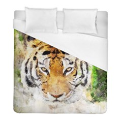 Tiger Watercolor Colorful Animal Duvet Cover (full/ Double Size)