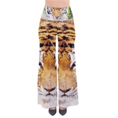 Tiger Watercolor Colorful Animal So Vintage Palazzo Pants by Simbadda