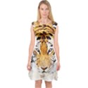 tiger Watercolor Colorful Animal Capsleeve Midi Dress View1