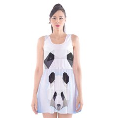 Background Show Graphic Art Panda Scoop Neck Skater Dress by Simbadda