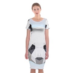 Background Show Graphic Art Panda Classic Short Sleeve Midi Dress