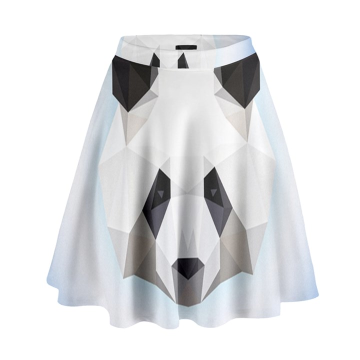 Background Show Graphic Art Panda High Waist Skirt