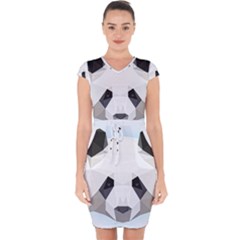 Background Show Graphic Art Panda Capsleeve Drawstring Dress  by Simbadda