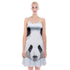 Background Show Graphic Art Panda Spaghetti Strap Velvet Dress