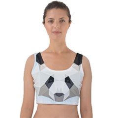 Background Show Graphic Art Panda Velvet Crop Top by Simbadda