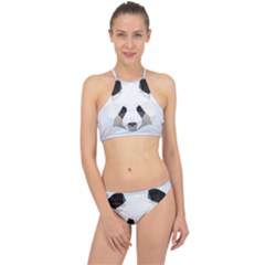 Background Show Graphic Art Panda Racer Front Bikini Set