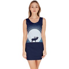 Moon Hirsch Wild Nature Antler Bodycon Dress