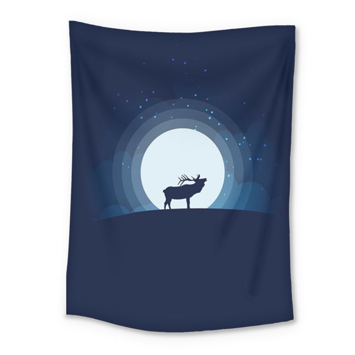 Moon Hirsch Wild Nature Antler Medium Tapestry