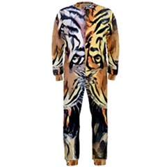 Tiger Animal Teeth Nature Design Onepiece Jumpsuit (men) 