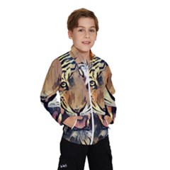 Tiger Animal Teeth Nature Design Windbreaker (kids) by Simbadda