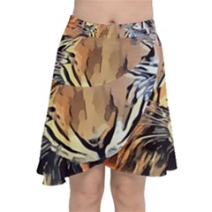 Tiger Animal Teeth Nature Design Chiffon Wrap by Simbadda