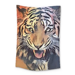 Tiger Animal Teeth Nature Design Small Tapestry