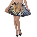 Tiger Animal Teeth Nature Design Velvet Skater Skirt View1