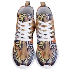 Tiger Animal Teeth Nature Design Women s Lightweight High Top Sneakers