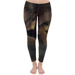 Mammal Nature Wood Tree Waters Classic Winter Leggings by Simbadda