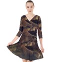 Mammal Nature Wood Tree Waters Quarter Sleeve Front Wrap Dress View1