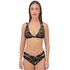 Mammal Nature Wood Tree Waters Double Strap Halter Bikini Set