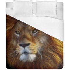 Fractalius Big Cat Animal Duvet Cover (california King Size) by Simbadda