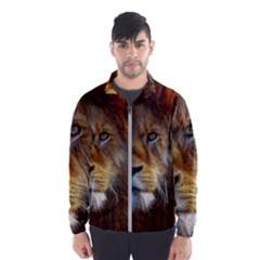 Fractalius Big Cat Animal Windbreaker (men) by Simbadda