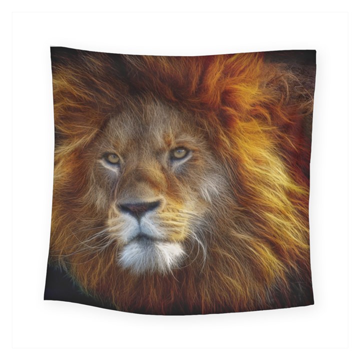 Fractalius Big Cat Animal Square Tapestry (Small)