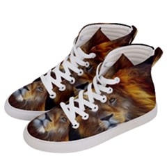 Fractalius Big Cat Animal Men s Hi-top Skate Sneakers by Simbadda