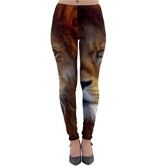 Fractalius Big Cat Animal Lightweight Velour Leggings by Simbadda