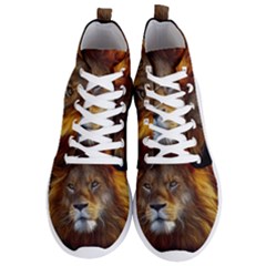 Fractalius Big Cat Animal Men s Lightweight High Top Sneakers