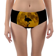 Moon Reflection Flamenco Animal Reversible Mid-waist Bikini Bottoms by Simbadda