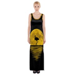 Moon Reflection Flamenco Animal Maxi Thigh Split Dress