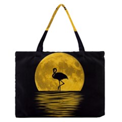 Moon Reflection Flamenco Animal Zipper Medium Tote Bag by Simbadda