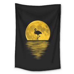 Moon Reflection Flamenco Animal Large Tapestry by Simbadda