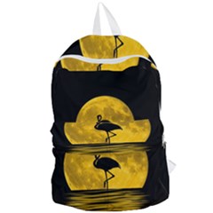 Moon Reflection Flamenco Animal Foldable Lightweight Backpack