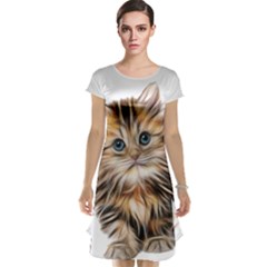 Kitten Mammal Animal Young Cat Cap Sleeve Nightdress