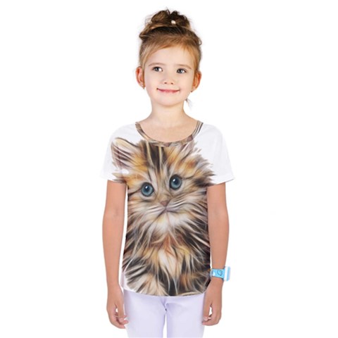 Kitten Mammal Animal Young Cat Kids  One Piece Tee by Simbadda