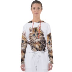 Kitten Mammal Animal Young Cat Women s Slouchy Sweat