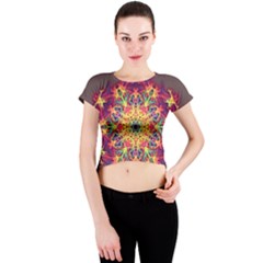 Joyful Living Crew Neck Crop Top by aumaraspiritart