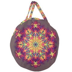 Joyful Living Giant Round Zipper Tote by aumaraspiritart