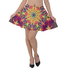 Joyful Living Velvet Skater Skirt by aumaraspiritart